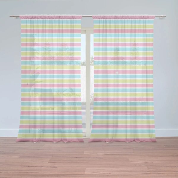 Sablio Záclony Prúžky: 2ks 150x250cm