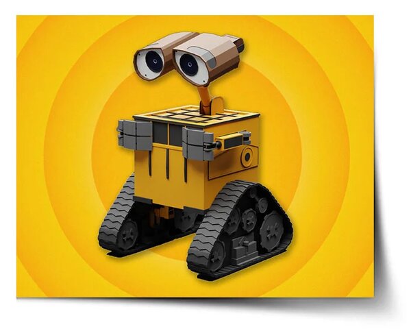 Sablio Plagát Wall-E robot Žltý - 60x40 cm