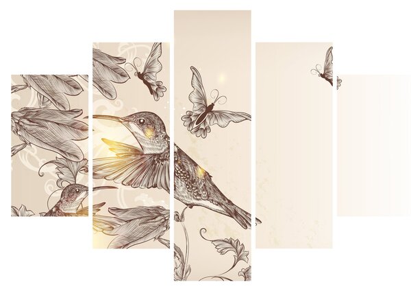 Obraz - Kolibríky (150x105 cm)