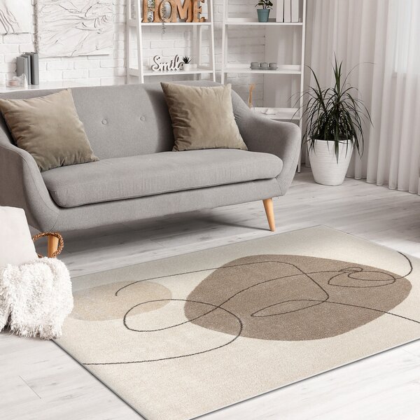 Dywany Łuszczów , Kusový koberec Fusion 8299 cream/beige, 80x150, biela, kancelária