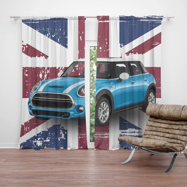 Sablio Záves Mini sedan Britská vlajka: 2ks 140x250cm