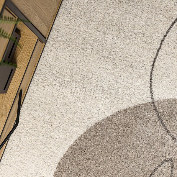Dywany Łuszczów , Kusový koberec Fusion 8299 cream/beige, 80x150, biela, kancelária