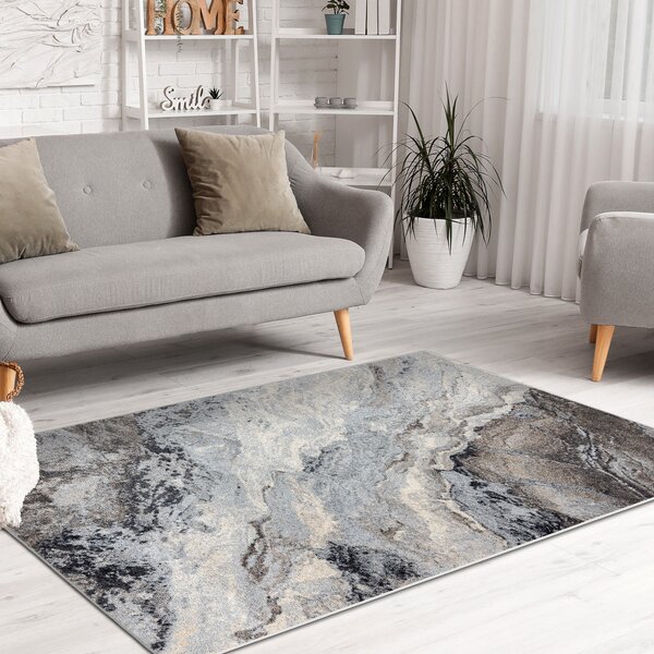 Dywany Łuszczów, Kusový koberec Fusion 9613 l. grey/dark grey, 120x170, šedá, kancelária