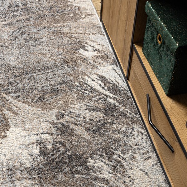 Dywany Łuszczów , Kusový koberec Fusion 9617 dark grey/brown, 80x150, šedá, kancelária