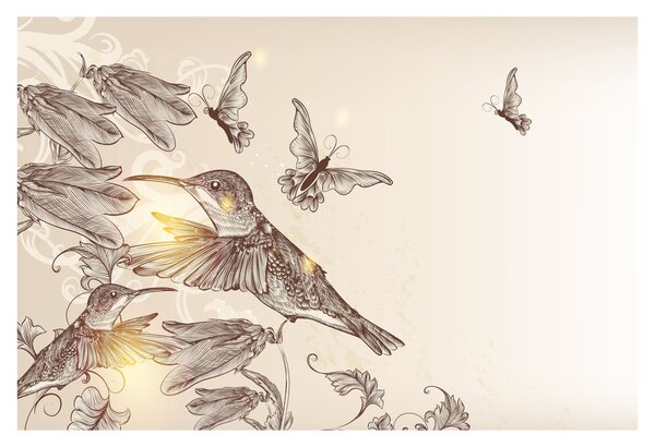 Obraz - Kolibríky (90x60 cm)
