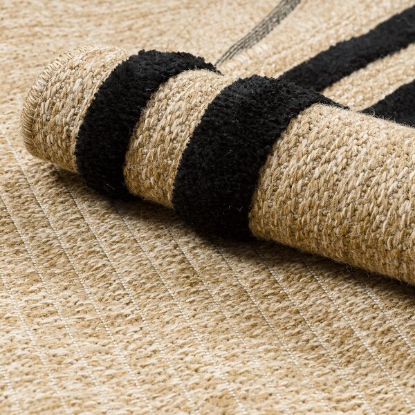 Dywany Łuszczów, Kusový koberec Spark 0687 beige/black, 160x220, béžová, chodba / predsieň