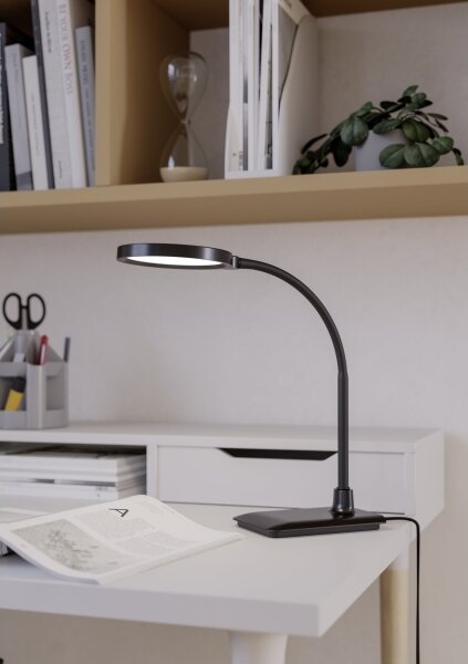 Eglo 902175 - LED stmievateľná stolná lampa LAURO LED/5,5W/230V 2700/4000/6500K čierna