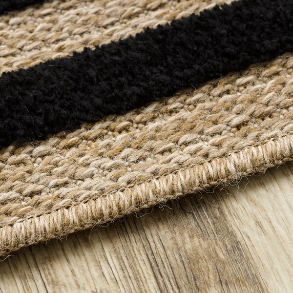 Dywany Łuszczów, Kusový koberec Spark 0687 beige/black, 160x220, béžová, chodba / predsieň