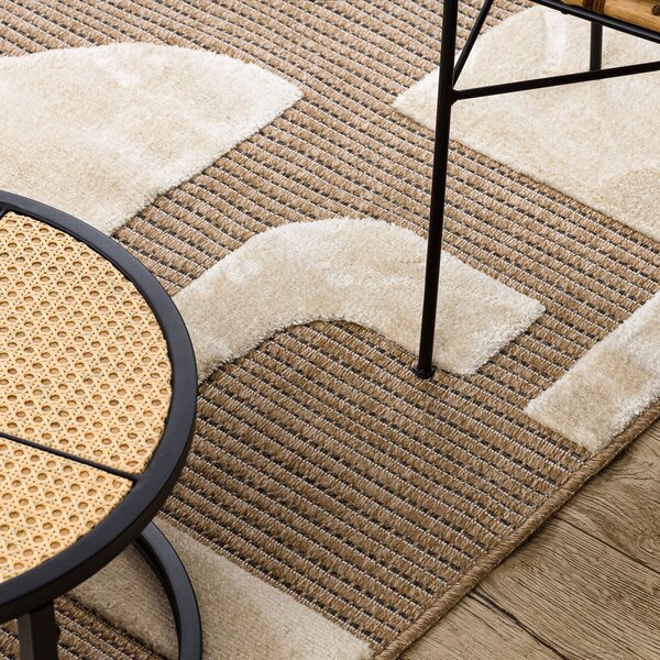 Dywany Łuszczów, Kusový koberec Spark 0696A beige/cream, 80x150, béžová, chodba / predsieň
