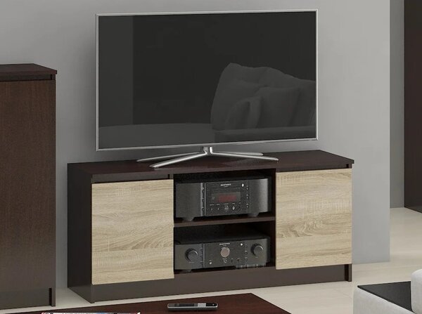 TV stolík YMARIN - wenge / dub sonoma