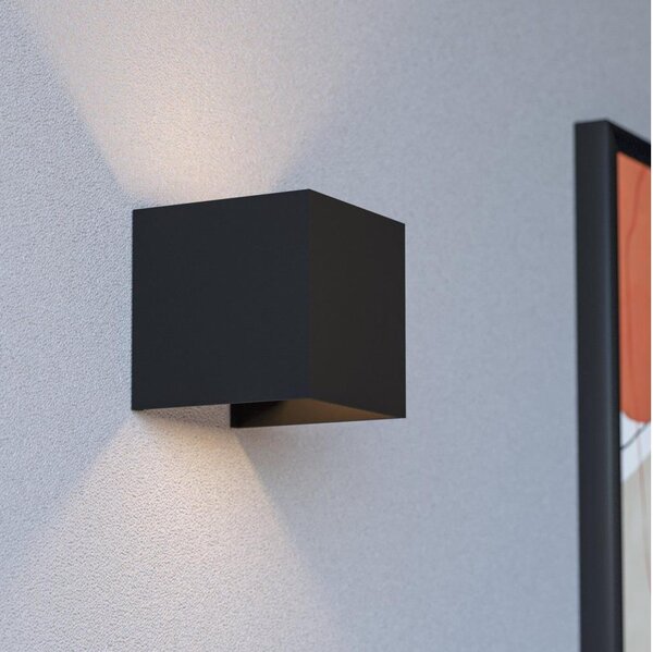 Eglo 74115-LED Vonkajšie nástenné svietidlo so senzorom RINCINE LED/2,2W/5V IP44 čierne