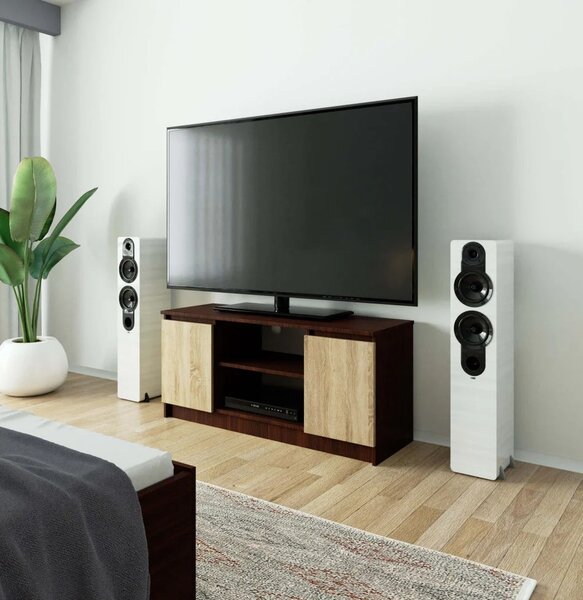 TV stolík YMARIN - wenge / dub sonoma