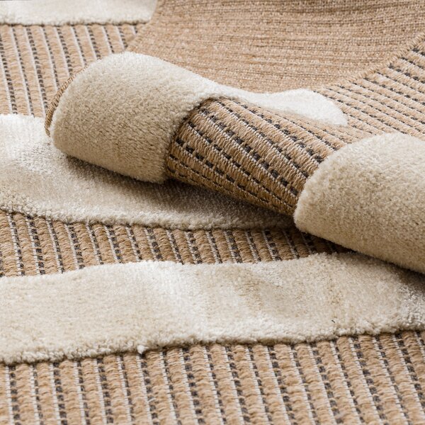 Dywany Łuszczów, Kusový koberec Spark 0696A beige/cream, 80x150, béžová, chodba / predsieň
