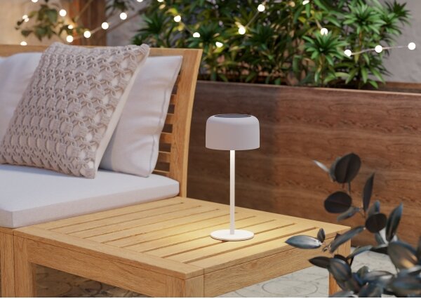 Eglo 901892 - LED solárna stolná lampa ROCCANOVA LED/2,8W/3,7V IP44 biela