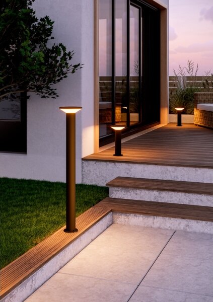 Eglo 901841 - Vonkajšie LED svietidlo RIGOSA LED/10W/230V 35 cm IP44 čierne