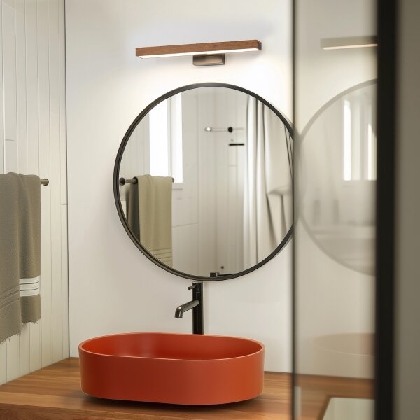 Brilagi-LED Kúpeľňové osvetlenie zrkadla WOODY MIRROR LED/8W/230V IP44 dub/čierna