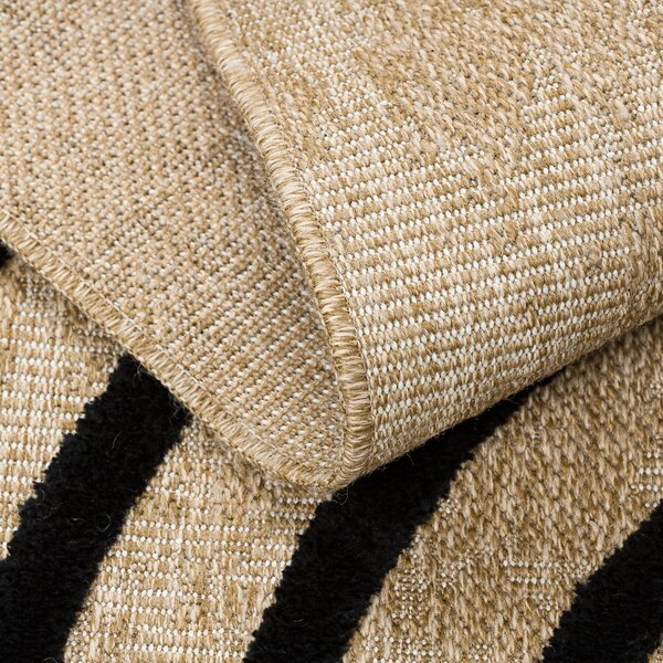 Dywany Łuszczów, Kusový koberec Spark 0688 beige/black, 160x220, béžová, chodba / predsieň