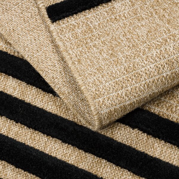 Dywany Łuszczów, Kusový koberec Spark 0689 beige/black, 120x170, béžová, chodba / predsieň