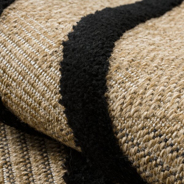 Dywany Łuszczów, Kusový koberec Spark 0688 beige/black, 160x220, béžová, chodba / predsieň