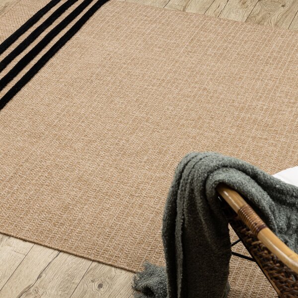 Dywany Łuszczów, Kusový koberec Spark 0689 beige/black, 120x170, béžová, chodba / predsieň