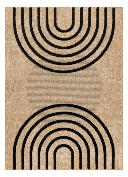 Dywany Łuszczów, Kusový koberec Spark 0688 beige/black, 160x220, béžová, chodba / predsieň