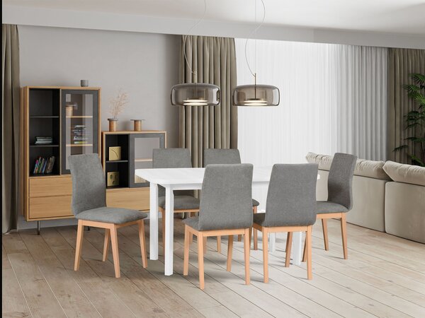 Rozkladací jedálenský stôl Wenera 2P 140-180x80 - biela
