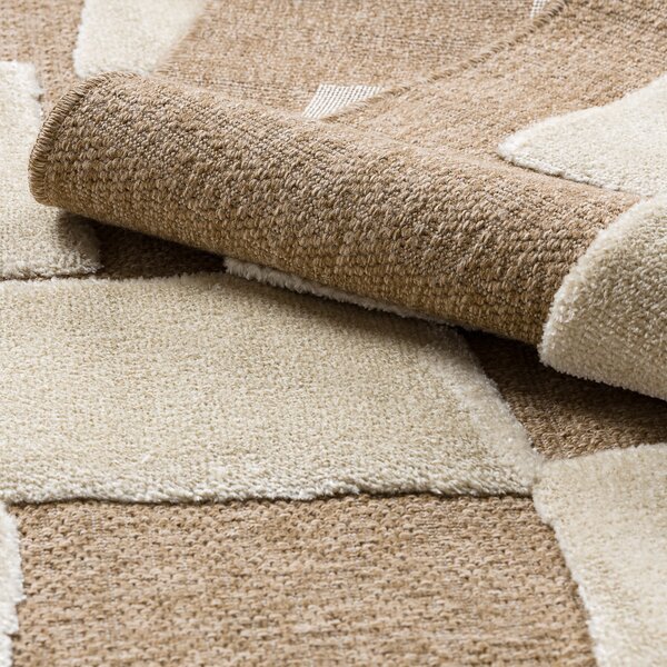 Dywany Łuszczów, Kusový koberec Spark 0710A beige/cream, 80x150, béžová, chodba / predsieň