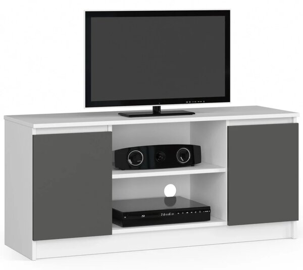 TV stolík YMARIN - biely / šedý