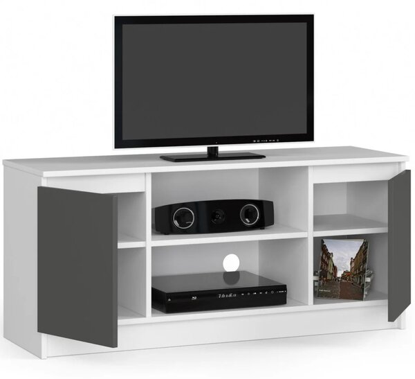 TV stolík YMARIN - biely / šedý
