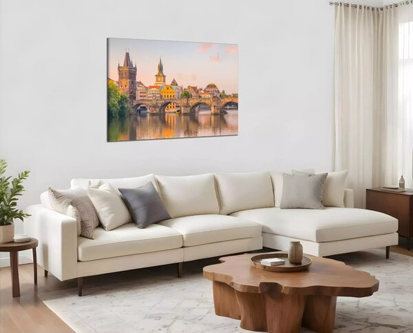 Obraz na plátne Karlov most a Vltava