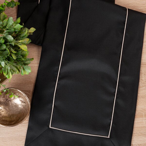 OBRUS MADELE 40X140 CM ČIERNY