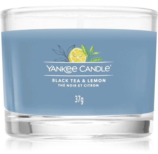 Yankee Candle Black Tea & Lemon votívna sviečka glass 37 g