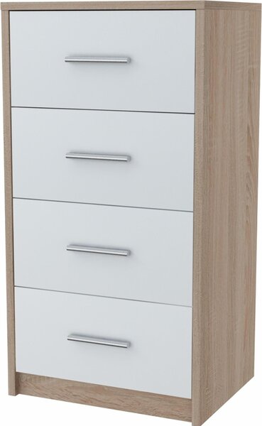 Komoda BODO 4S WHITE-SONOMA 40cm polica