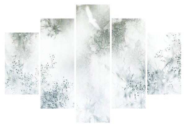 Obraz abstrakcie listov (150x105 cm)