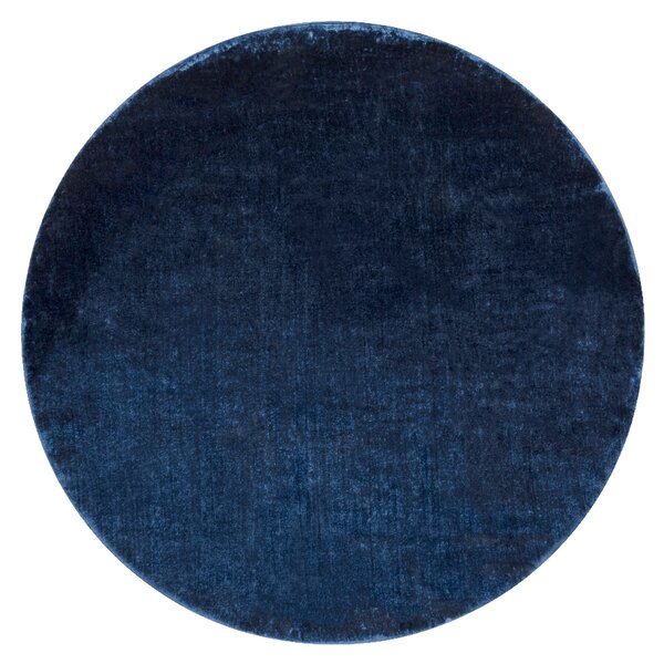 Dywany Łuszczów , Kusový koberec Visco Rabbit Dark blue 10 kruh, 120x120 (priemer) kruh, modrá, detská izba