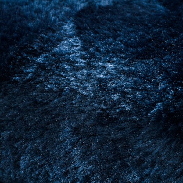 Dywany Łuszczów , Kusový koberec Visco Rabbit Dark blue 10 kruh, 120x120 (priemer) kruh, modrá, detská izba