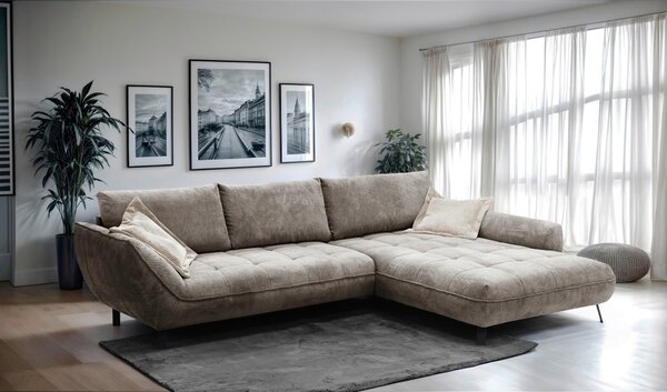 ROHOVÁ SEDAČKA, textil, svetlohnedá MID.YOU - Sedačky, Online Only