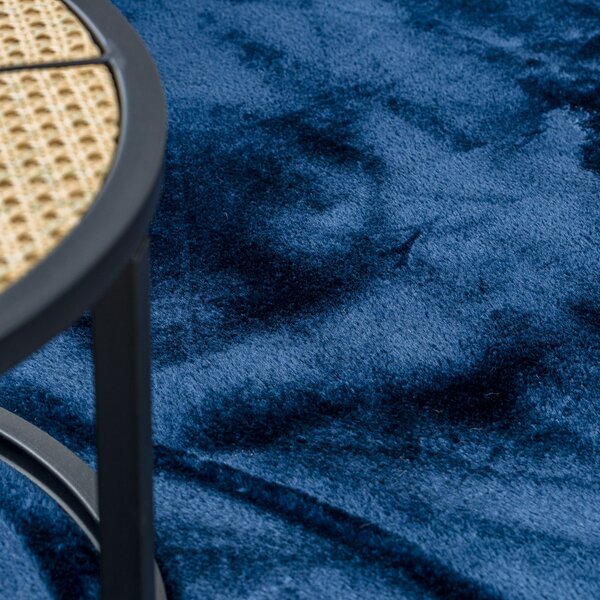 Dywany Łuszczów , Kusový koberec Visco Rabbit Dark blue 10 kruh, 120x120 (priemer) kruh, modrá, detská izba