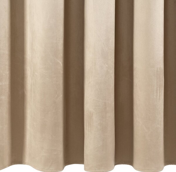 ZATEMŇOVACÍ ZÁVES NA KRÚŽKOCH AURA 140X250 CM TMAVOBÉŽOVÁ
