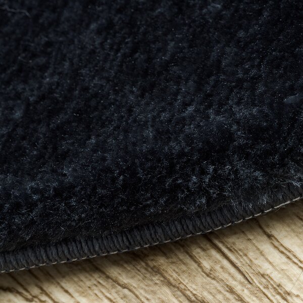 Dywany Łuszczów , Kusový koberec Visco Rabbit Dark grey 5 kruh, 120x120 (priemer) kruh, šedá, detská izba