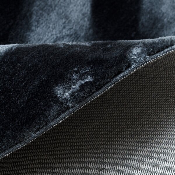 Dywany Łuszczów , Kusový koberec Visco Rabbit Dark grey 5 kruh, 120x120 (priemer) kruh, šedá, detská izba
