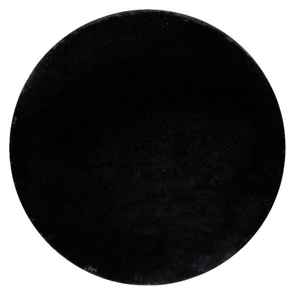 Dywany Łuszczów , Kusový koberec Visco Rabbit Dark grey 5 kruh, 120x120 (priemer) kruh, šedá, detská izba