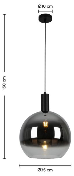 ZÁVESNÉ SVIETIDLO, 35/150 cm Dieter Knoll - Interiérové svietidlá