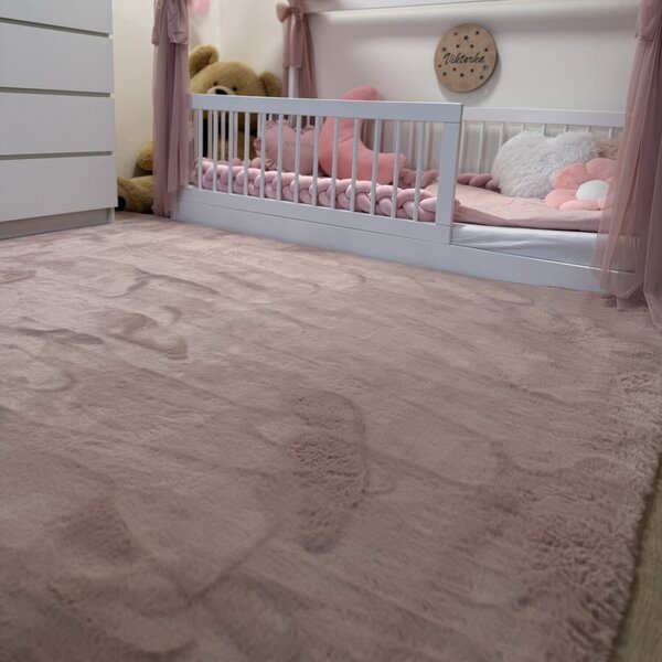 Ayyildiz , Kusový koberec Pouffy 5100 Rose, 60x110, ružová, obývacia izba