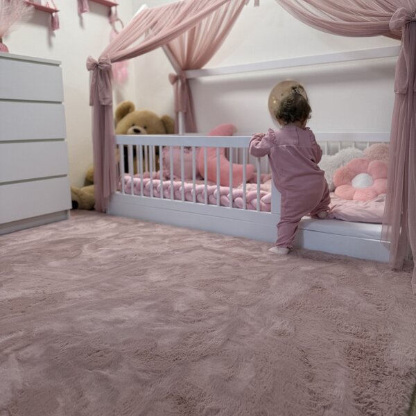 Ayyildiz , Kusový koberec Pouffy 5100 Rose, 60x110, ružová, obývacia izba