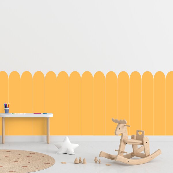 PIPPER. Textilná samolepiaca tapeta - Oblúk - Žltá farba Farba: Tmavá, Veľkosť: 100 cm