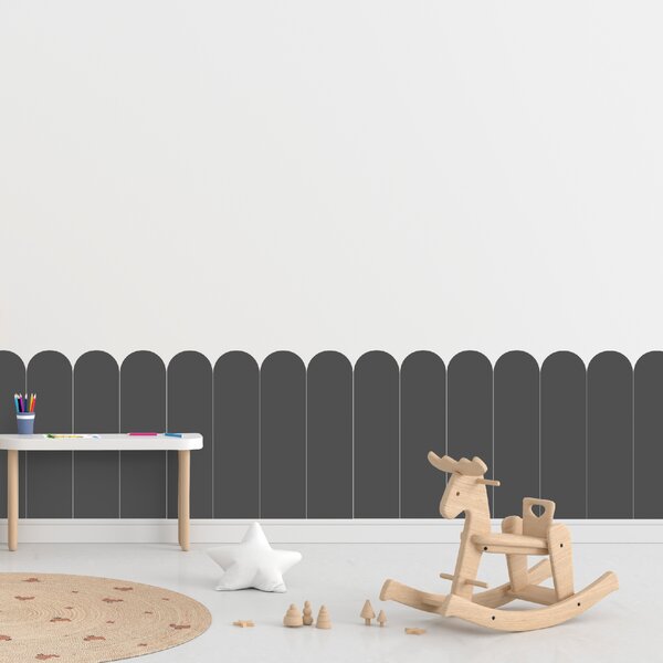 60x100cm Oblúk - Šedá farba - textilná nálepka na stenu Farba: Tmavá, Veľkosť: 60 cm
