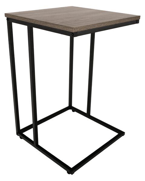 Príručný stolík, dub/čierna, KALA