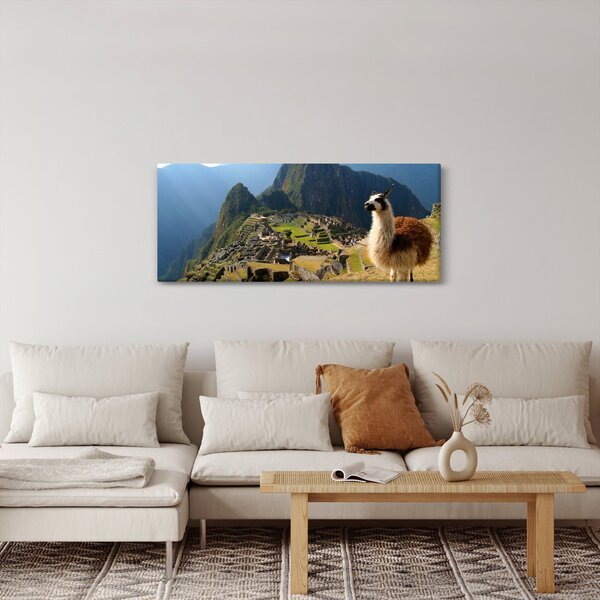Obrázok - Lama a Machu Picchu (120x50 cm)
