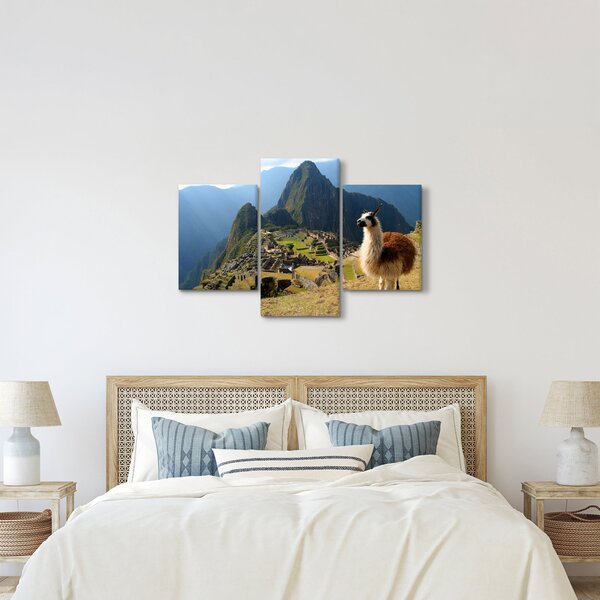 Obrázok - Lama a Machu Picchu (90x60 cm)